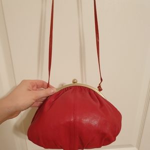EATON’S Vintage Red Leather Purse Made in Italy